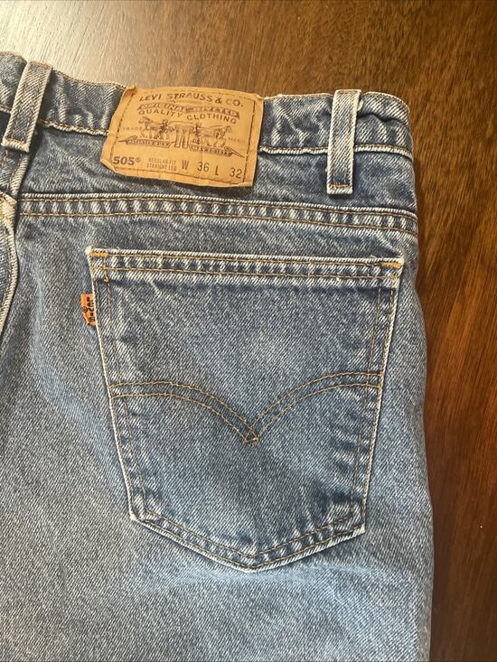 Levi's Other - VTG Levis Men 505 Jeans 36x32 Orange Tab Regular Fit Straight Leg Faded 90s
